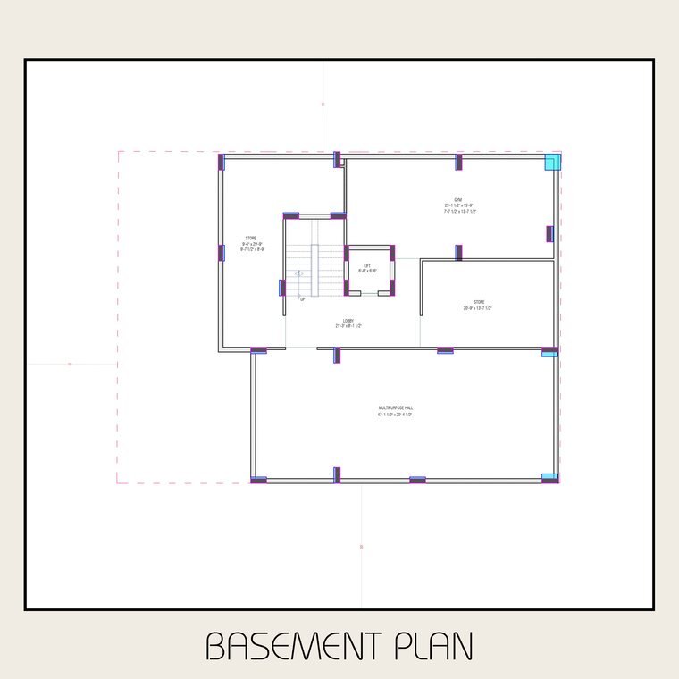 Basement parking plan